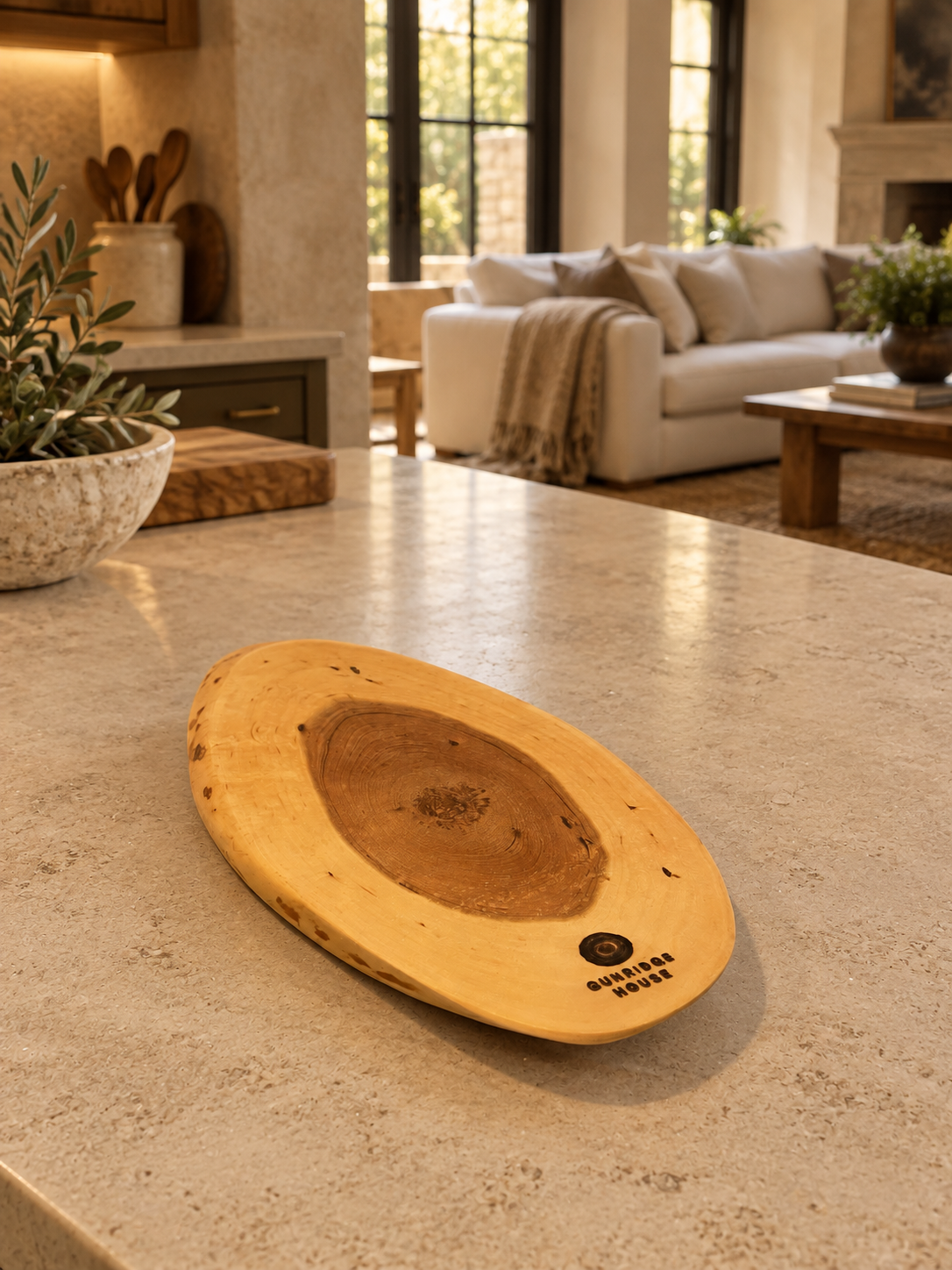 Compact Live Edge Cherrywood Artisan Tray | Charcuterie